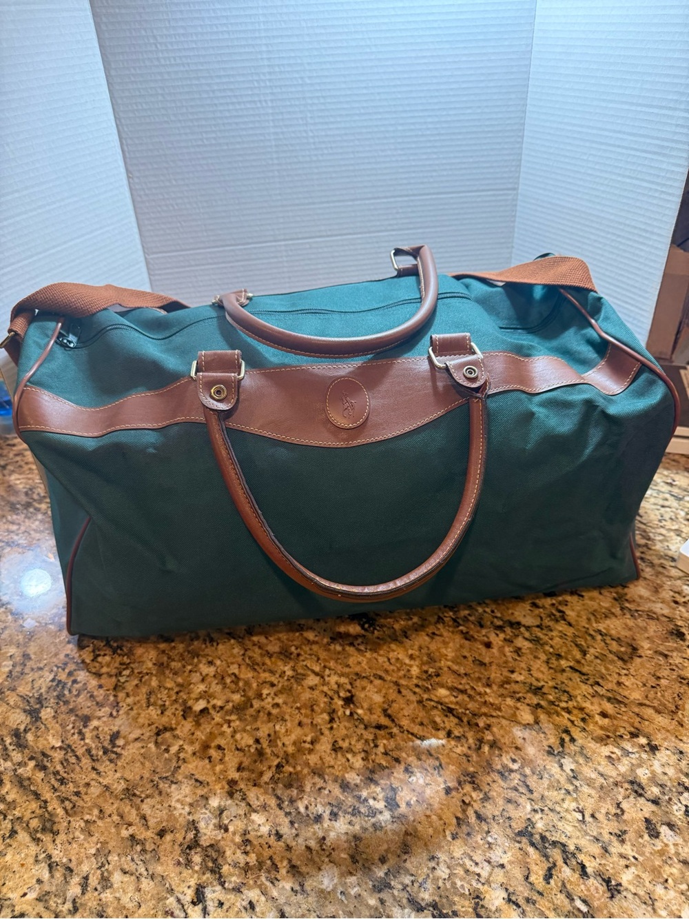 Ralph Lauren Polo vintage Green Canvas Travel Large Duffle bag